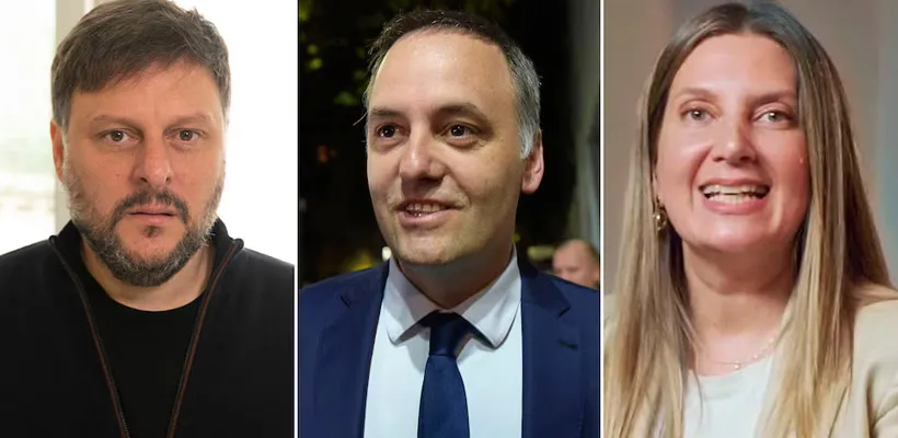 Leandro Santoro, Manuel Adorni y Silvia Lospennato
